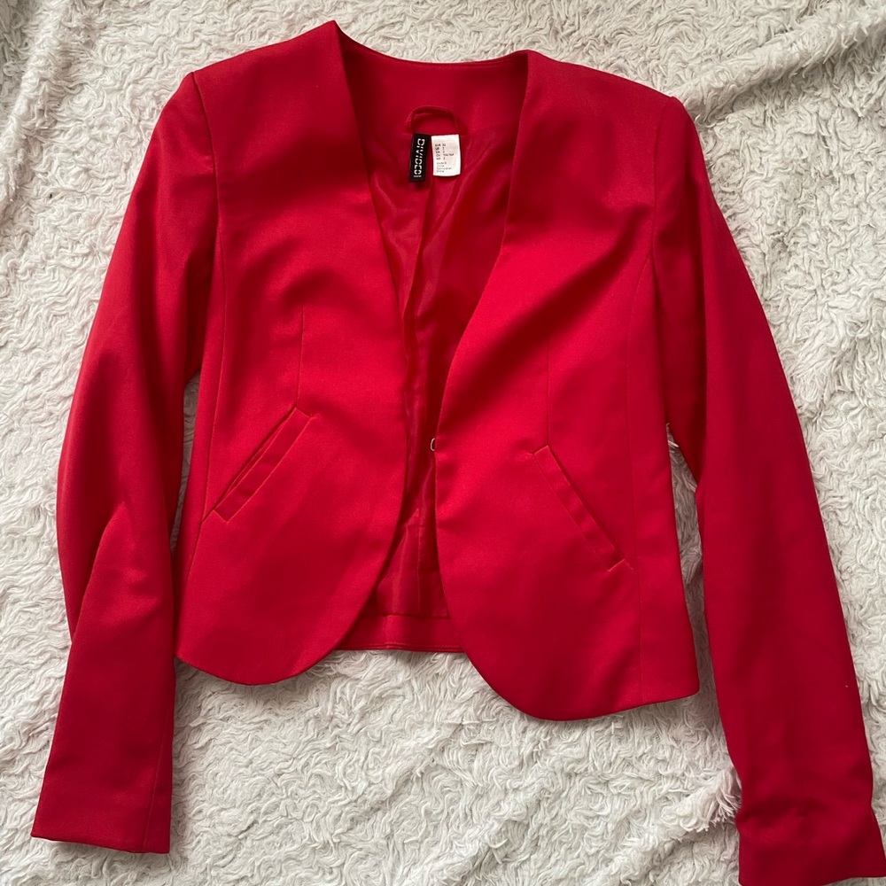 Divided Red Blazer